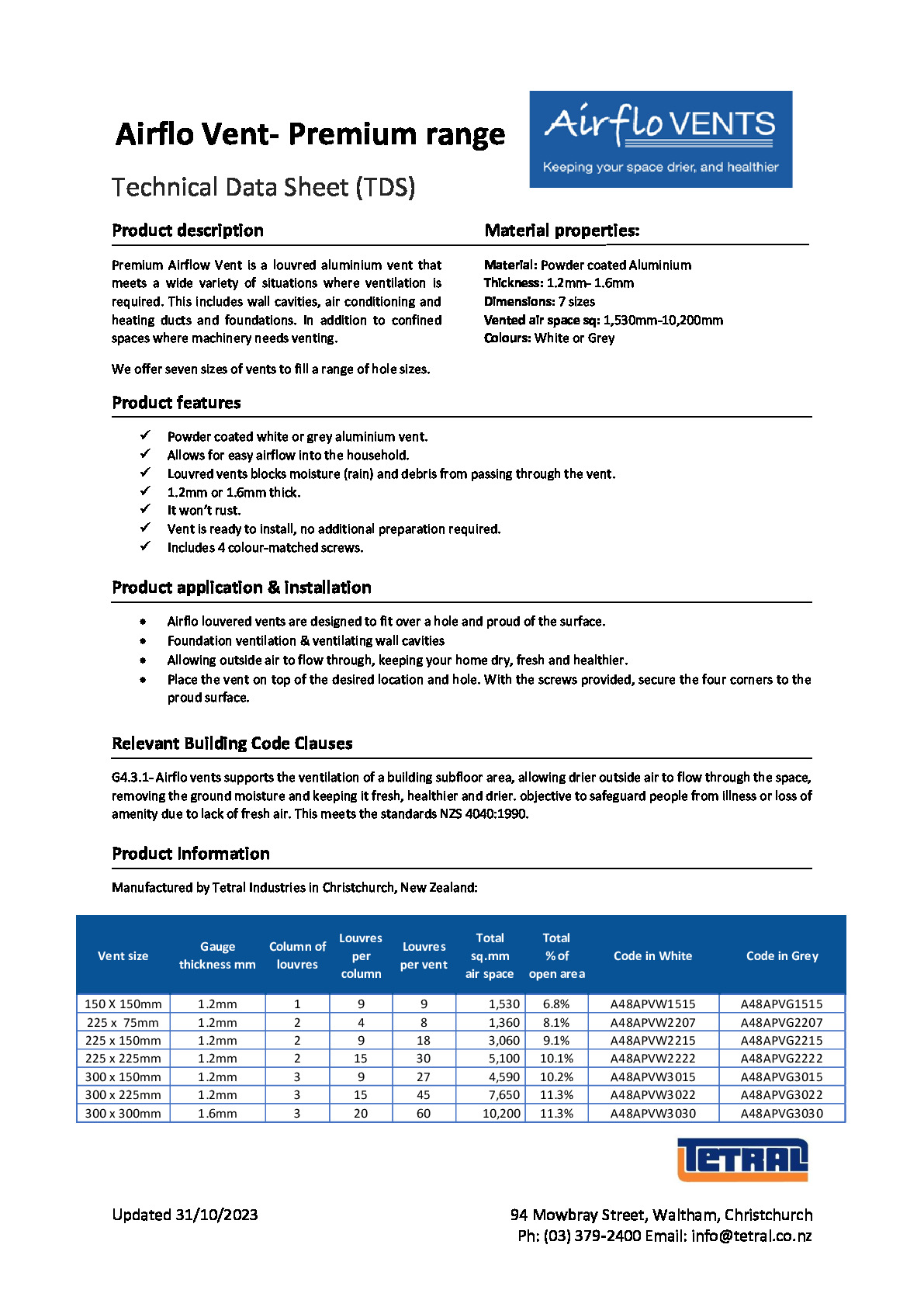 Premium- AirfloVent TDS.pdf