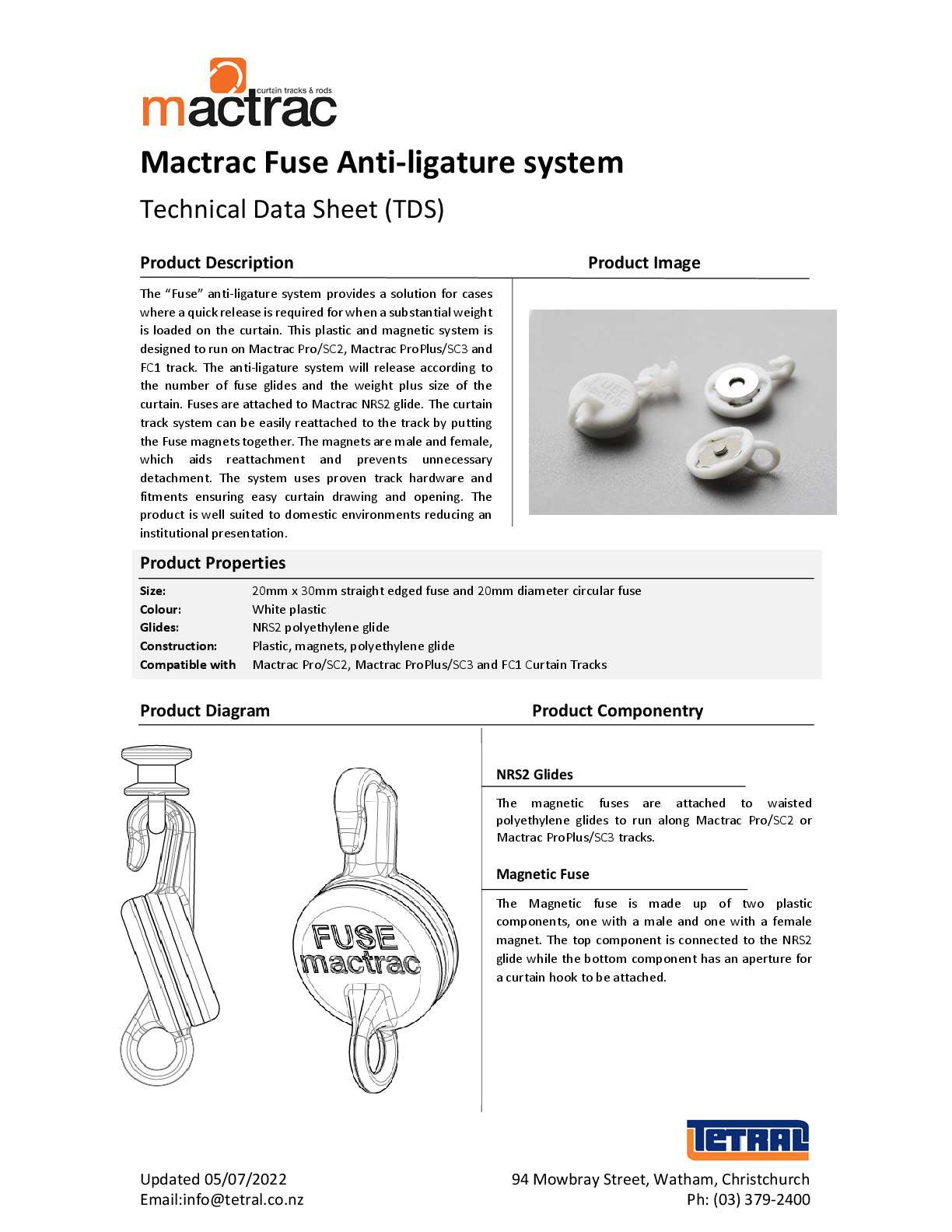 Mactrac Fuse Anti-ligature tds.pdf